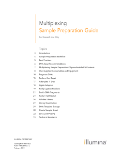Multiplexing Sample Preparation Guide Topics