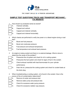 SAMPLE TEST QUESTIONS TRUCK AND TRANSPORT MECHANIC - ITA WEBSITE