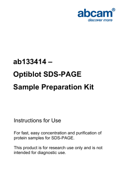 ab133414 – Optiblot SDS-PAGE Sample Preparation Kit Instructions for Use