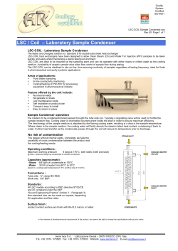 LSC / Coil  – Laboratory Sample Condenser