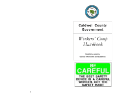 Workers’ Comp Handbook Caldwell County Government
