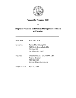 Request for Proposal (RFP) Integrated Financial and Utilities Management Software and Services