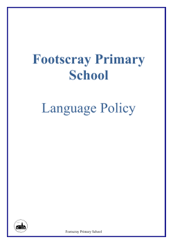 Footscray Primary School  Language Policy