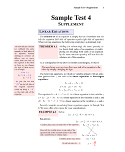Sample Test 4 S UPPLEMENT L