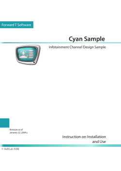 Cyan Sample Instruction on Installation and Use