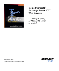 To learn more about this book, visit Microsoft Learning at...