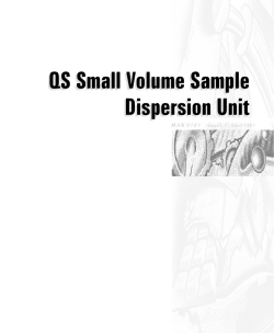 QS Small Volume Sample Dispersion Unit