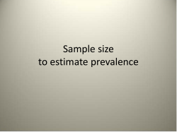 Sample size to estimate prevalence