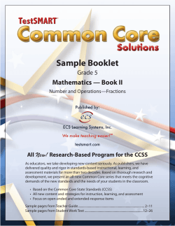 Sample Booklet Mathematics — Book II Grade 5 All