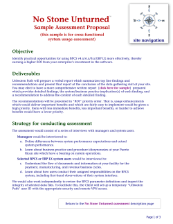 No Stone Unturned Sample Assessment Proposal Objective (this sample is for cross-functional