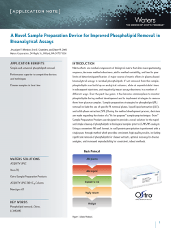 A Novel Sample Preparation Device for Improved Phospholipid Removal in