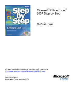 Microsoft Office Excel  2007 Step by Step