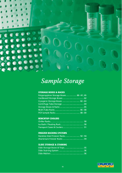 Sample Storage STORAGE BOXES &amp; RACKS