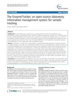 The EnzymeTracker: an open-source laboratory information management system for sample tracking