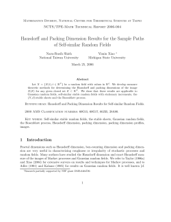Hausdorff and Packing Dimension Results for the Sample Paths