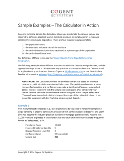 Sample Examples – The Calculator in Action