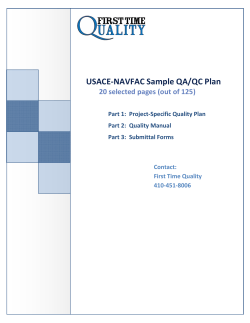   USACE‐NAVFAC Sample QA/QC Plan          