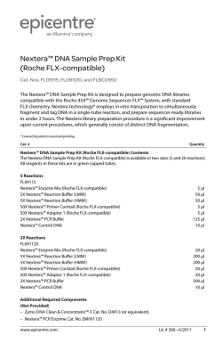 Nextera™ DNA Sample Prep Kit (Roche FLX-compatible)