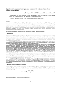 Experimental analysis of heterogeneous nucleation in undercooled melts by infrared thermography