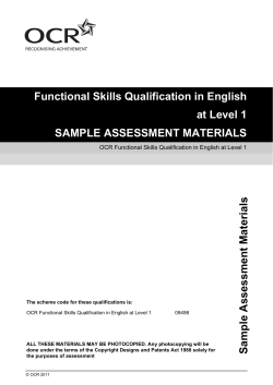 Functional Skills Qualification in English at Level