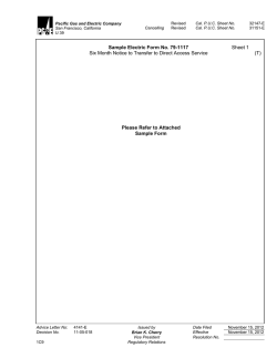 Sheet 1 Six Month Notice to Transfer to Direct Access Service (T)