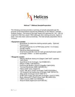 Helicos™  RNAseq SamplePreparation