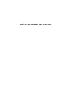Sample 201-305-VA Applied Math Assessments