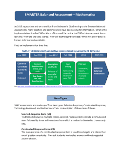 SMARTER Balanced Assessment&mdash;Mathematics