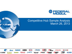 Competitive Hub Sample Analysis March 26, 2013