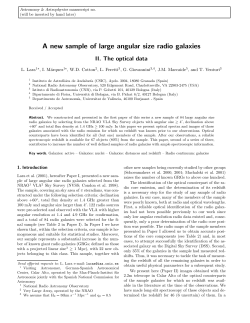 A new sample of large angular size radio galaxies L. Lara