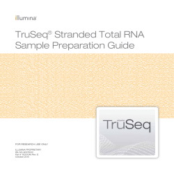 TruSeq Stranded Total RNA Sample Preparation Guide ®