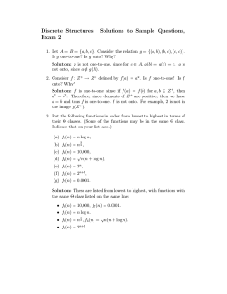 Discrete Structures: Solutions to Sample Questions, Exam 2