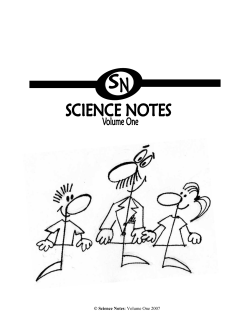 © Science Notes: Volume One 2007