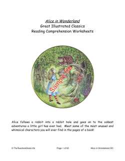 Sample file Alice in Wonderland Great Illustrated Classics Reading Comprehension Worksheets