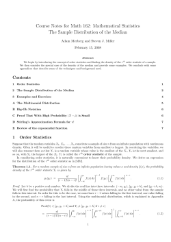 Course Notes for Math 162: Mathematical Statistics February 15, 2008