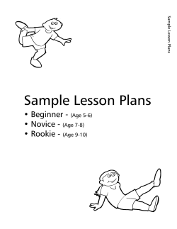 Sample Lesson Plans  Beginner -  Novice -  Rookie -