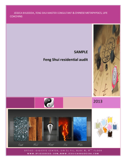 2013 SAMPLE Feng Shui residential audit