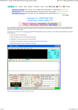 VHFDX.INFO - Sample JT65B EME QSO answering someone CQing