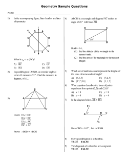 Geometry Sample Questions