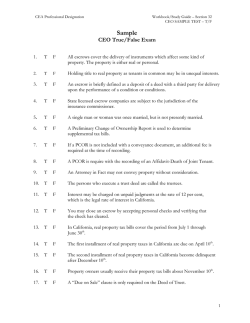 Sample CEO True/False Exam