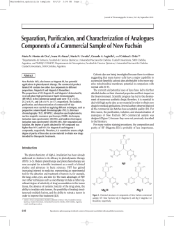 Separation, Purification, and Characterization of Analogues