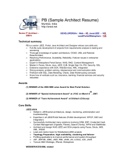 PB (Sample Architect Resume) Mumbai, India  Technical summary