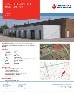 455 STEELCASE RD. E. MARKHAM , ON FOR SALE 31,997 sf