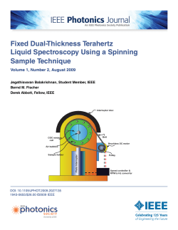 Fixed Dual-Thickness Terahertz Liquid Spectroscopy Using a Spinning Sample Technique