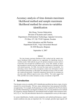Accuracy analysis of time domain maximum likelihood method and sample maximum