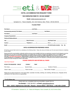 HOTEL ACCOMMODATION REQUEST FORM
