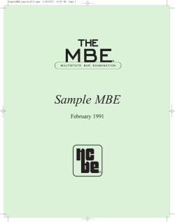 Sample MBE February 1991 ®