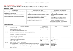 SAMPLE ASSESSMENT SCHEDULE Assessment Criteria