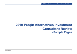 2010 Preqin Alternatives Investment Consultant Review - Sample Pages 1