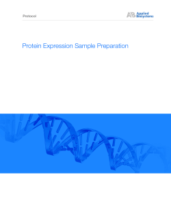Protein Expression Sample Preparation Protocol